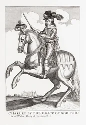 Charles I, kung av England, Skottland och Irland, 1600-1649, från Woodburns Gallery of Rare Portraits, pub. 1816.